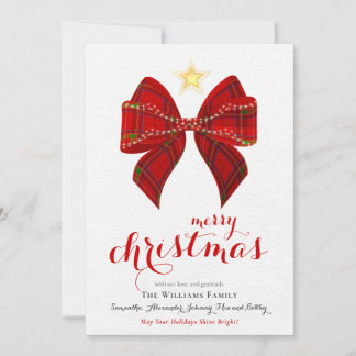 Lazo de Tartán Calendario 2027 Feliz Navidad Calen