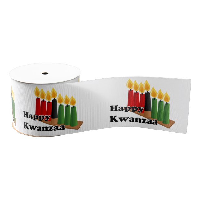 Lazo De Tela Gruesa 12-26 Feliz Kwanzaa (Carrete)