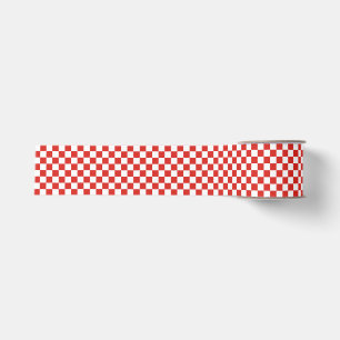 Lazo De Tela Gruesa a cuadros rojo blanco