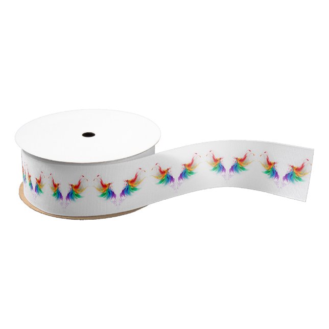 Lazo De Tela Gruesa Alas del arco iris fluidas (Carrete)