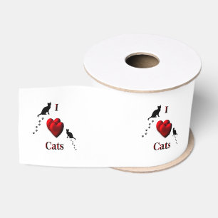 Lazo De Tela Gruesa Amo a los Gatos