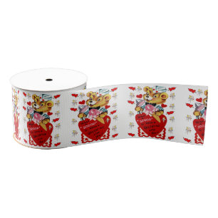 Lazo De Tela Gruesa amor por las tarjetas de San Valentín decorativas