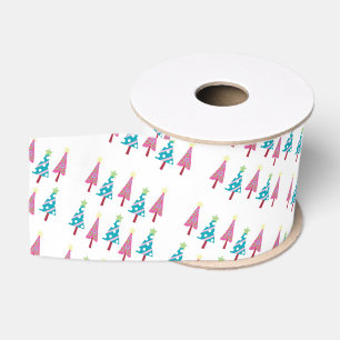 Lazo De Tela Gruesa Árboles de Navidad con Cinta Decorativa
