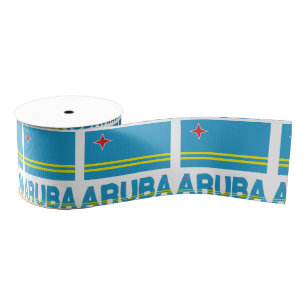 Lazo De Tela Gruesa Aruba y bandera de Aruba