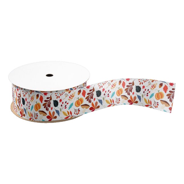 Lazo De Tela Gruesa Autumn Fall Grosgrain Ribbon (Carrete)