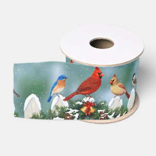Lazo De Tela Gruesa Aves de vacaciones y Navidades Garland