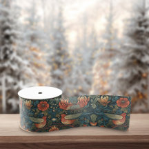 Aves deja el patrón Floral de William Morris