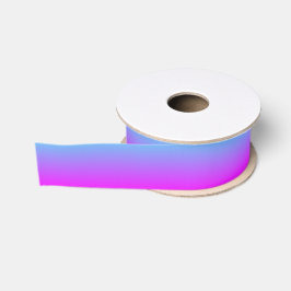 Lazo De Tela Gruesa Azul y Magenta Ombre