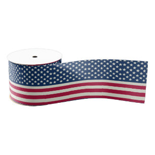 Lazo De Tela Gruesa Bandera Americana de Estilo Vintage
