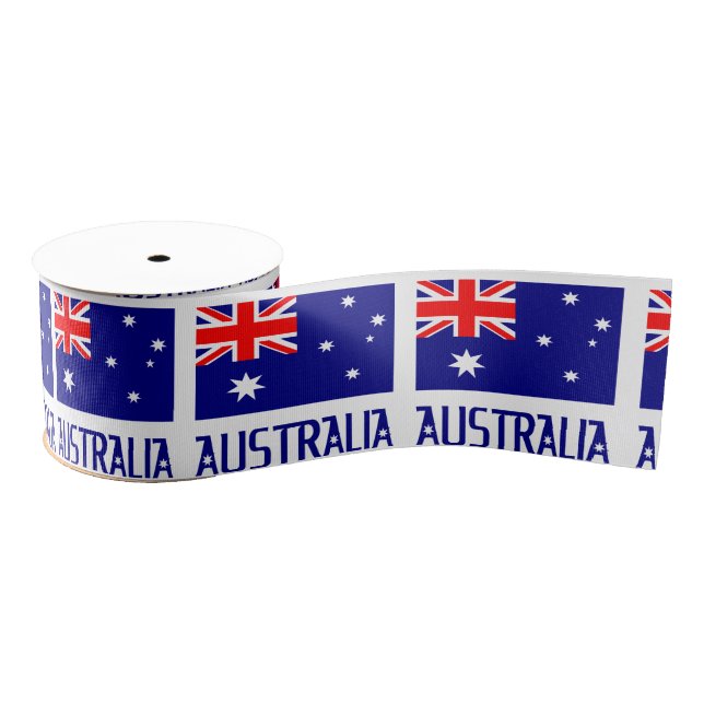 Lazo De Tela Gruesa Bandera australiana y australiana (Carrete)