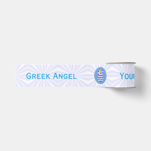 Lazo De Tela Gruesa Bandera de ángel rubia personalizada griega