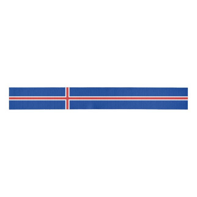 Lazo De Tela Gruesa Bandera de Islandia (Anverso)