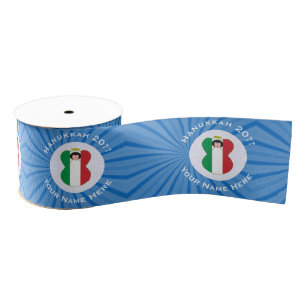 Lazo De Tela Gruesa Bandera del Ángel Italiano para Janucá