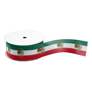 Lazo De Tela Gruesa Bandera mexicana con cinta de colores, México patr