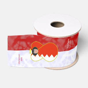 Lazo De Tela Gruesa Bandera personalizada del ángel bahreiní rojo blan