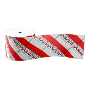 Lazo De Tela Gruesa Bandera polaca y Polonia