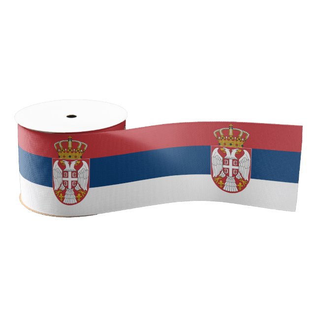 Lazo De Tela Gruesa Bandera serbia (Carrete)