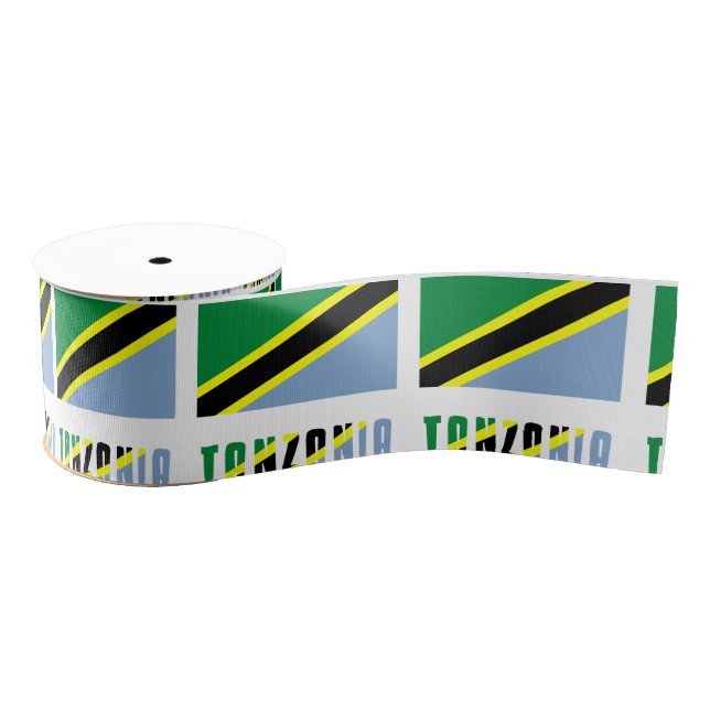 Lazo De Tela Gruesa Bandera tanzana de Tanzania (Carrete)