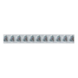 Lazo De Tela Gruesa Basenji Merry Christmas