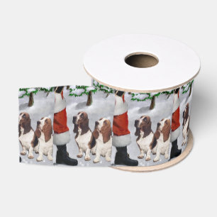 Lazo De Tela Gruesa Basset Hound cree navidad