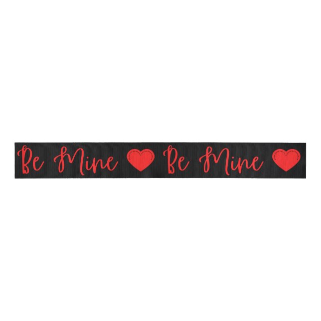 Lazo De Tela Gruesa Be Mine Red Valentine Grosgrain Ribbon (Anverso)