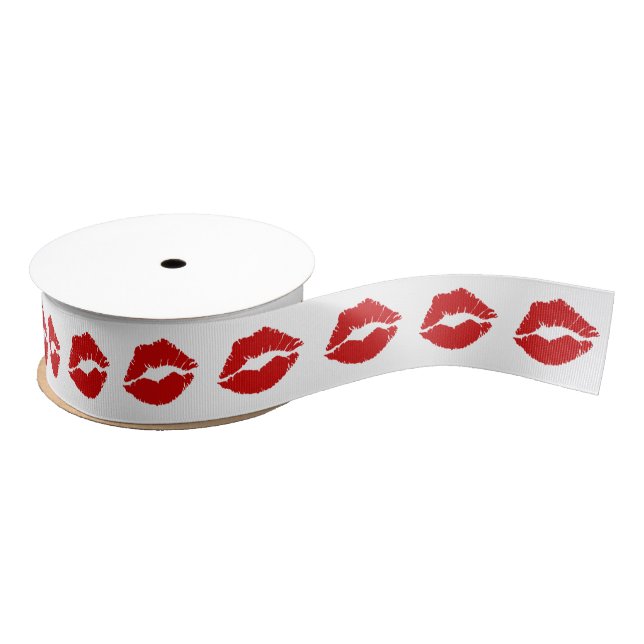 Lazo De Tela Gruesa Beso del labio rojo (Carrete)