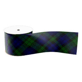Lazo De Tela Gruesa Black Watch Tartan Blue Green Plage
