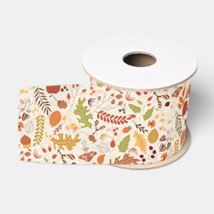 Lazo De Tela Gruesa Boda Otoño Floral Rústica Seca Bohemio
