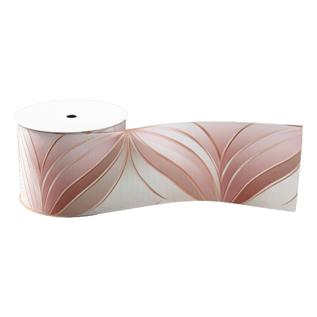 Lazo De Tela Gruesa Boda Pearl Rubor Pink Rose Gold (Carrete)