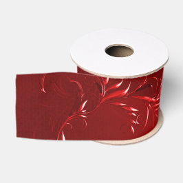 Lazo De Tela Gruesa Boda Rojo Elegante