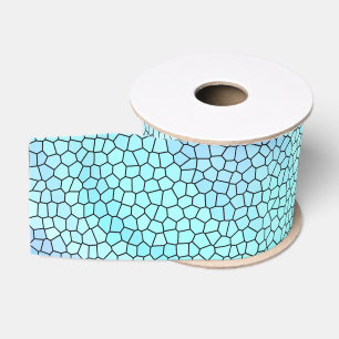 Lazo De Tela Gruesa Bonito Aqua Blue Purple Pastel Mosaic