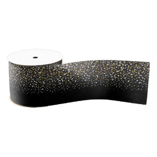 Lazo De Tela Gruesa Bonito Girly Gold Purpurinas Dots Ilustracion