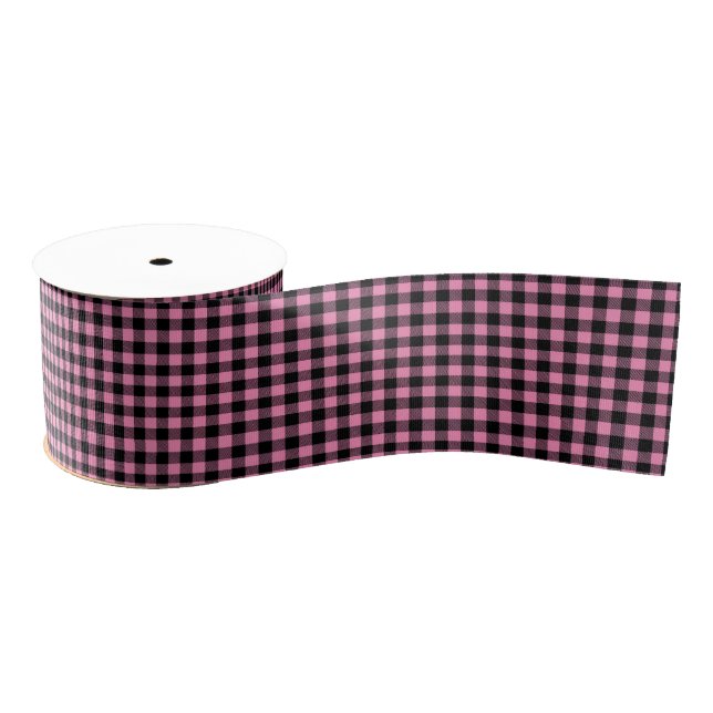 Lazo De Tela Gruesa Buffalo Plaid Grosgrain Ribbon (Carrete)