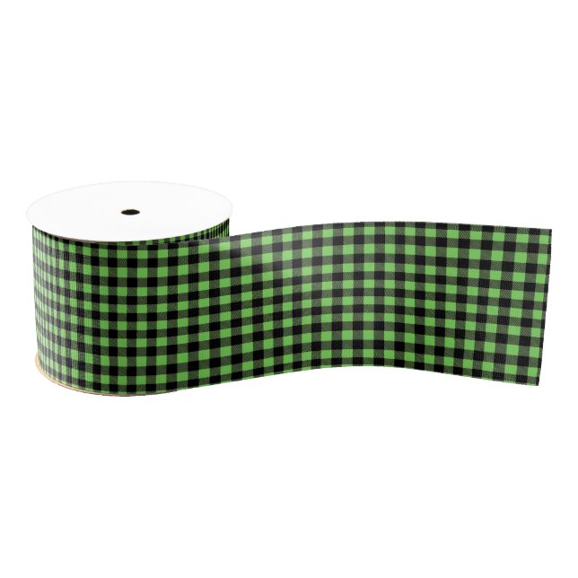 Lazo De Tela Gruesa Buffalo Plaid Grosgrain Ribbon (Carrete)