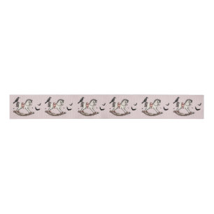Lazo De Tela Gruesa Caballo de Balanço Rosa Espeluznante