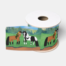 Lazo De Tela Gruesa Caballos lindos del dibujo animado