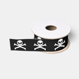 Lazo De Tela Gruesa Calavera y huesos cruzados de pirata