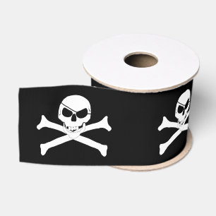 Lazo De Tela Gruesa Calavera y huesos cruzados de pirata