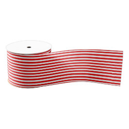 Lazo De Tela Gruesa Candía de Peppermint Red White Stripe