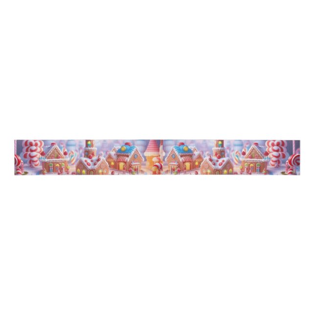 Lazo De Tela Gruesa Candyland/Fantasy Town/Grosgrain Ribbon (Anverso)