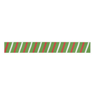 Lazo De Tela Gruesa Caramelo Rayado Verde Rojo Blanco