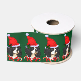 Lazo De Tela Gruesa Cavalier King Charles Spaniel Navidad