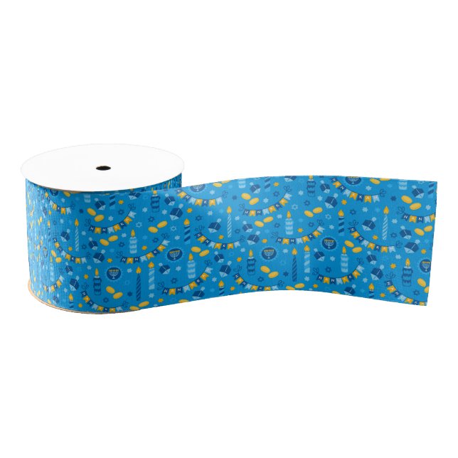 Lazo De Tela Gruesa Chanukah Streamers Hanukkah Dreidels Banners (Carrete)
