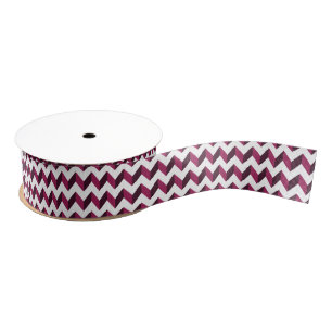 Lazo De Tela Gruesa Chevron magenta de dos tonos