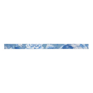 Lazo De Tela Gruesa Chinoiserie Blue Ribbon