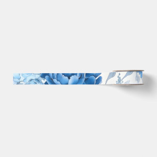 Lazo De Tela Gruesa Chinoiserie Blue Wild Flower Grosgrain Ribbon