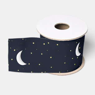 Lazo De Tela Gruesa Cinta 7,62 cm - Estrellas y Luna