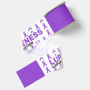 Lazo De Tela Gruesa Cinta con patrón de concienciación sobre el lupus