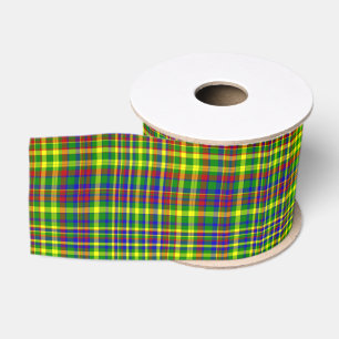 Lazo De Tela Gruesa Cinta de 11 granos de color primario PLAID