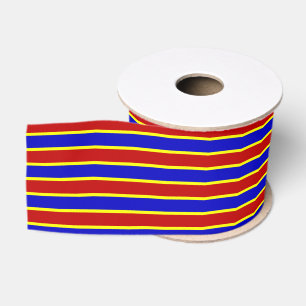 Lazo De Tela Gruesa Cinta de 18 granos de color primario STRIPES